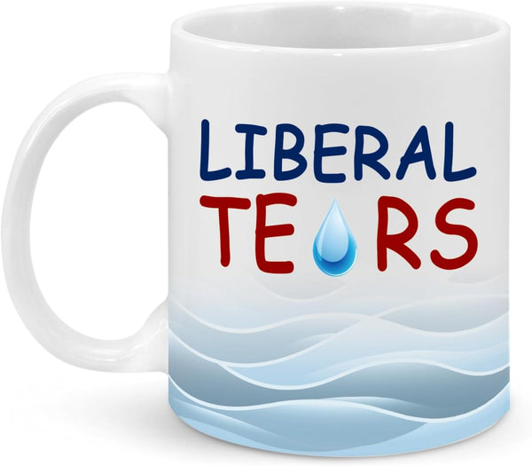 Silkwishes Liberal Tears Mug 11Oz Funny Coffee Mug,Funny Republican Gifts for Men and Women,Republican Coffee Mug,Leftist Tears Conservative Gifts for Men,Democrat Tears Mug