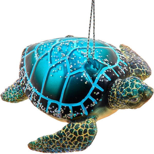 Kurt Adler Glass Sea Turtle Ornament