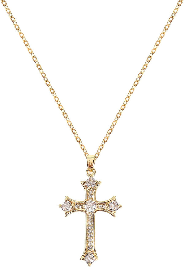 LLIYSOUN Cross Pendant Necklace for Women Jewelry Gold Cross Necklaces for Women Cross Necklace Minimalist Trendy Jewelry Valentines Day