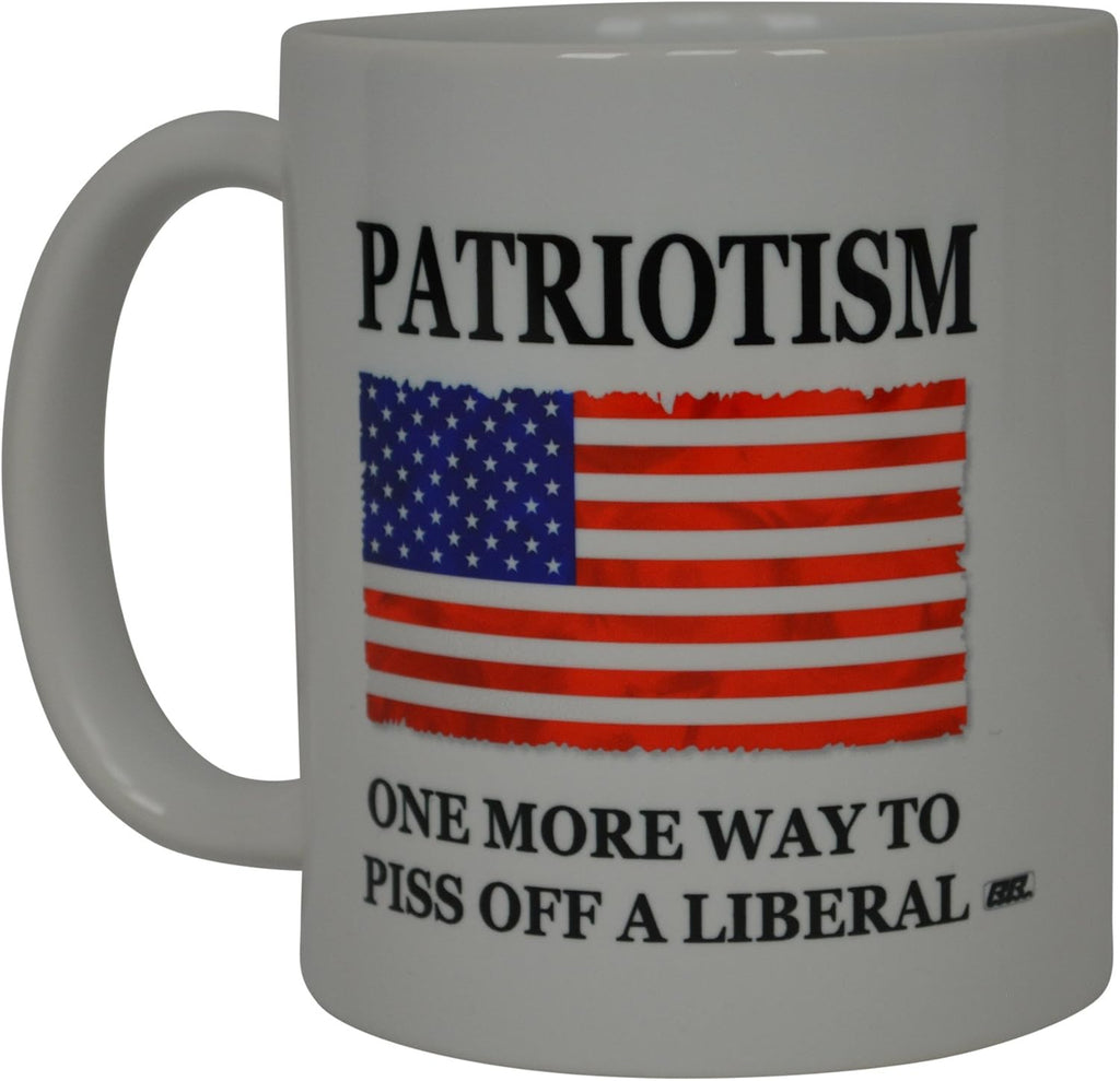 Rogue River Tactical Republican Conservative Coffee Mug USA Flag American Patriotism One More Way to Piss Off A Liberal Novelty Cup Great Gift Idea For Men Dad Father Husband Military Veteran