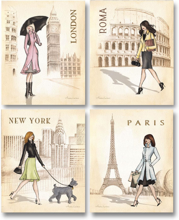 Paris, London, Roma and New York Set by Andrea Laliberte 11