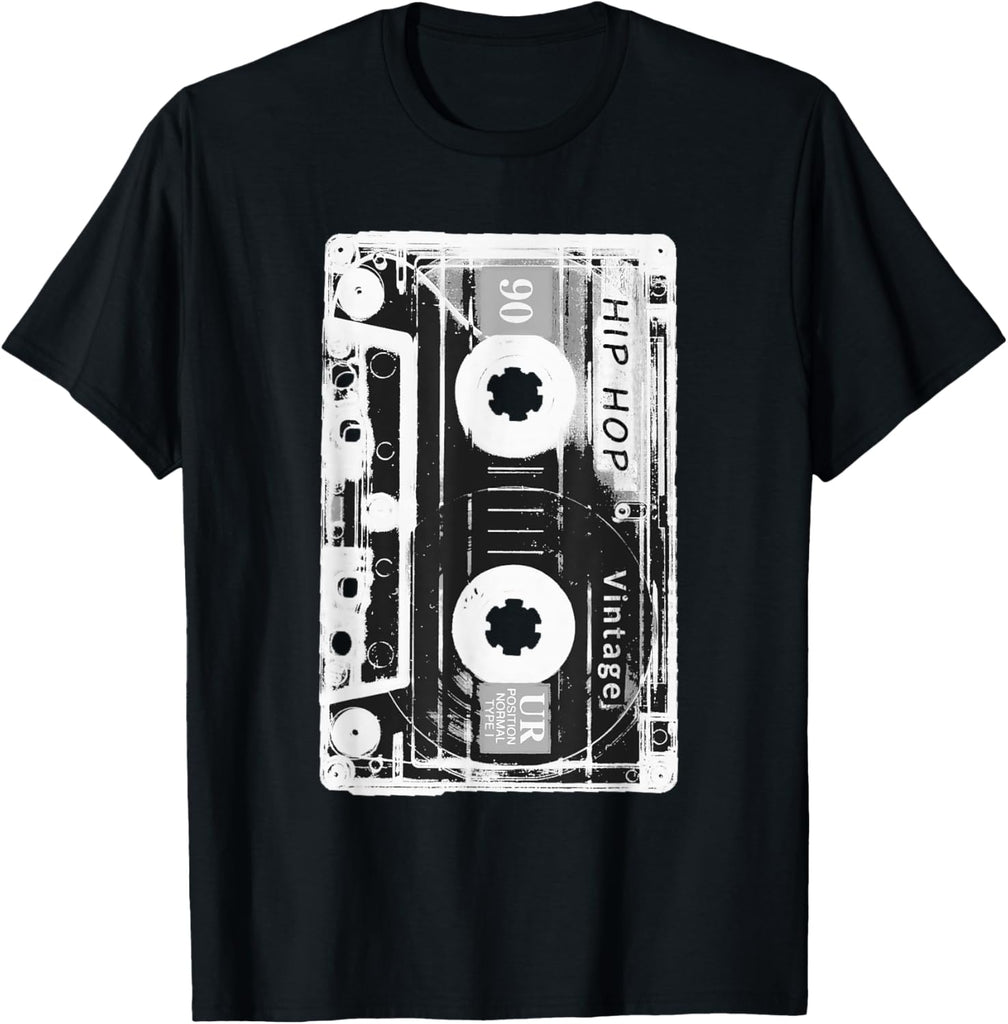 Vintage Cassette Tape Hip Hop Music 80s 90s Retro Distressed