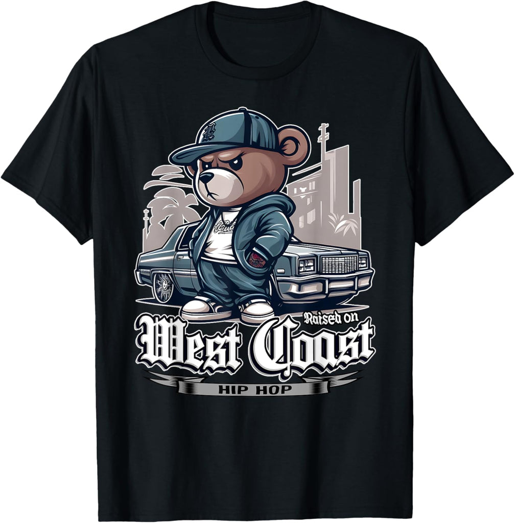 RAISED ON WEST COAST HIP HOP Teddy Bear Old School 90s 80s
